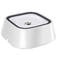 Поилка непроливайка с плавающим диском для воды Magic Bowl для собак и кошек, Миска антипроливайка​​​​​​​ для домашних животных Белая 1,5л