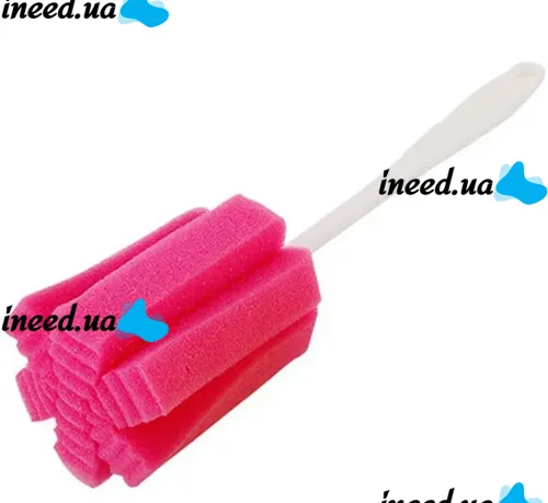 Универсальная губка с длинной ручкой Sponge Cleaning Remiling для мытья бутылок и высоких стаканов, Кухонная убчатая щетка для чистки посуды