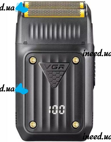 Мужская беспроводная электробритва шейвер VGR V-363 для бороды и усов, Аккумуляторная бритва триммер для сухого и влажного бритья V363 от USB Черная
