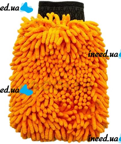 Двухсторонняя рукавичка перчатка Microfibre Super Mitt SB-8605 для мытья машины и уборки пыли, Униврсальная варежка из микрофибры для чистки авто
