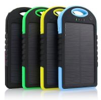 Портативное зарядное устройство Power Bank Solar Charger 50000 mAh c Led фонариком и карабином на солнечной батарее, внешний аккумулятор 2, павербанк