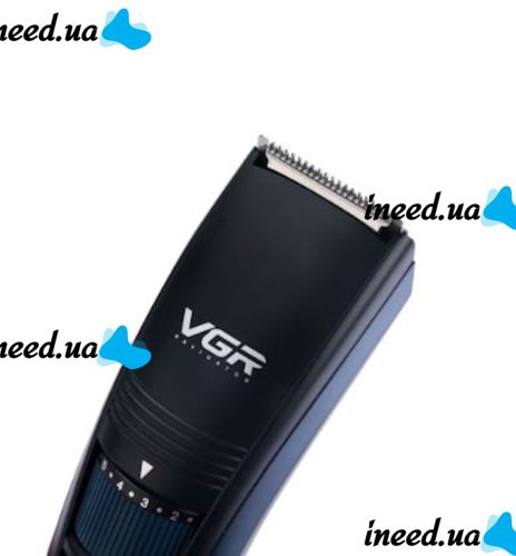 Беспроводная аккумуляторная машинка VGR V-052 Blue для стрижки волос и бороды с насадкой, Аккумуляторный триммер бритва для ухода за бородой 5W Синий
