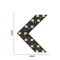 Зеркальные элементы с LED повторителем поворотов 2 шт на боковые зеркала, LED повторители указатели поворота для зеркал автомобиля
