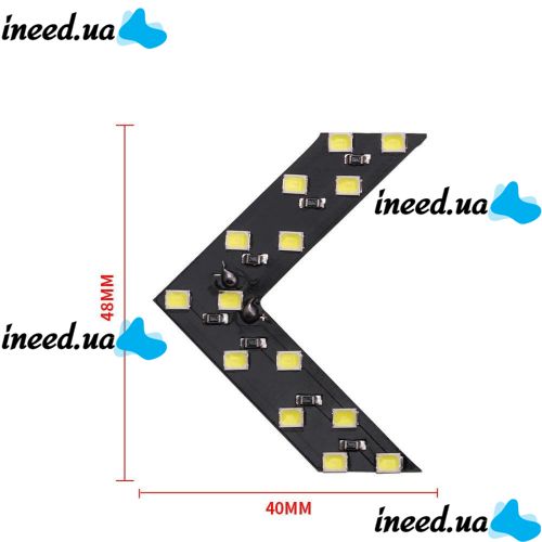 Зеркальные элементы с LED повторителем поворотов 2 шт на боковые зеркала, LED повторители указатели поворота для зеркал автомобиля