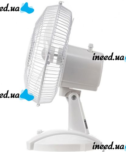 Настольный вентилятор Domotec MS-1625 White Fan 3 режима диаметр 30 см, Комнатный компактный электровентилятор Домотек MS1625 30 Вт от сети Белый