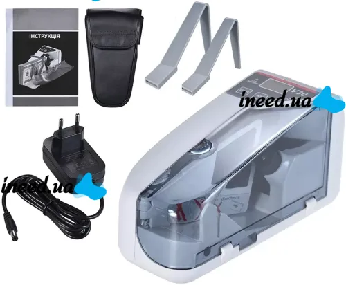 Mini counting machine UKC V30 for counting money banknotes, Cash Counter 800 bills per minute with display from batteries and from 220V network