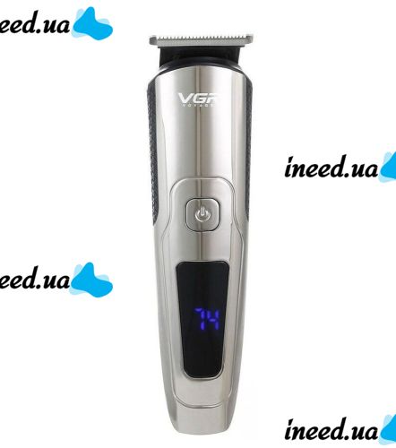 Беспроводная машинка для стрижки USB VGR V-072 с регулировочной насадкой VGR V-072, Водонепроницаемый аккумуляторный триммер бритва с LED дисплеем 5W