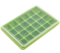 Силиконовая многоразовая форма Silicone Ice Cubes Make для заморозки льда и шоколада с крышкой на 24 ячейки, Лоток поднос для хранения льда 24 кубика