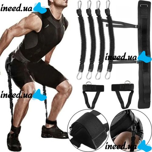 Трубчатый тренажер сопротивления Vertical High Jump Trainer FI-3024 для тренировки вертикальных прыжков эспандер для ног и приседаний для фитнеса
