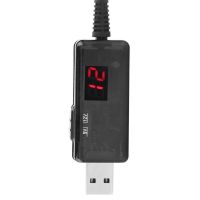 Step-up USB cable for powering a Wi-Fi router from Power Bank 5V with a 9V or 12V switch, with a 9V/12V regulator with a 3.5mm and 5.5mm adapter