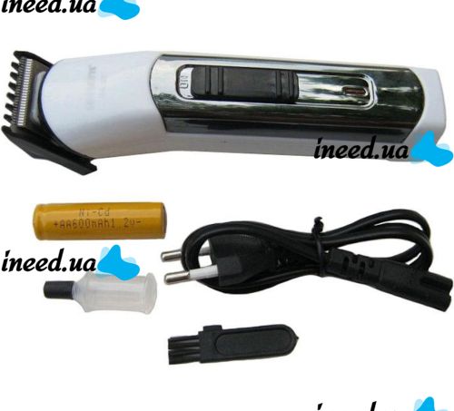 Nikai NK-621AB Wireless Hair Clipper with Removable Battery , Men's Rechargeable Beard Trimmer 3W Nikai NK621 White