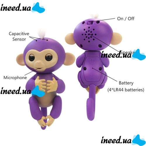 Interactive Hand Monkey Fingerlings Monkey, Novelty Hand Monkey Baby Monkey