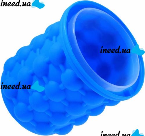 Силиконовое ведро для заморозки льда Ice Cube Maker Genie двухкамерная форма для изготовления хранения льда, охлаждения напитков в бутылках с крышкой