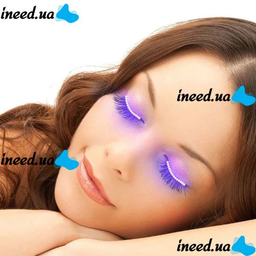 Накладные светодиодные накладки для подсветки ресниц LED RGB Lashes подсветка глаз, Светящиеся ресницы для фотосессии и вечеринок от батарейки