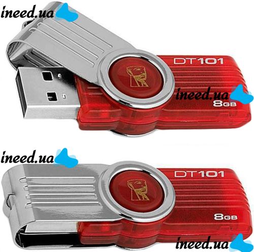 USB Flash 8GB флешка Kingston DataTraveler DT101 G2 флеш-накопитель, карта памяти, USB-накопитель для хранения документов, фото и видео 8Гб