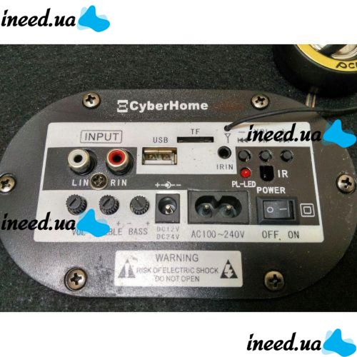 Колонка в автомобильный активный сабвуфер 1008BT 1800W Subwoofer c bluetooth и пультом 12/24/220v
