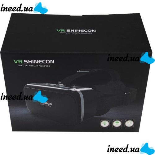 3D Очки виртуальной реальности с пультом ДУ VR Shinecon G04, 3Д Шлем виртуальной реальности для телефона, гарнитура для 4.7-6 дюймов, Черный