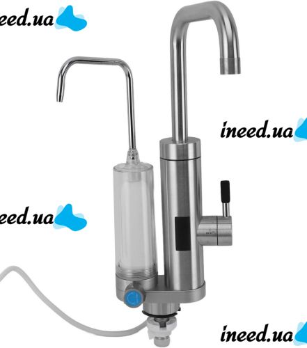 Faucet ZSWK-D02 flow-through water heater with LCD display with water purification filter, Electric heater in the form of a 220V faucet bottom connection