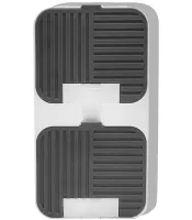 Настенный органайзер для мыла Flip Lid Drain Soap Box на 2 отсека с откидными крышками, Двойная навесная мыльница со сливом на стену в ванную