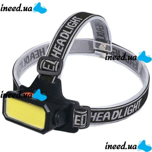 Налобный аккумуляторный фонарик Bailong BL-5120 70 COB LED с белым и красным светом, Светодиодный фонарь с креплением на голову 6 режимов Черный