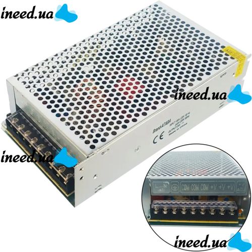 Универсальный блок питания адаптер Ataba 5V 10A 50W S-50-5 Metall для SMD светодиодных лент мониторов в металлическом корпусе на 10 A