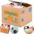 Дитяча інтерактивна скарбничка хитрий котик Mischief Saving Box на батарейках Скарбничка-сейф для грошей кіт злодюжка в коробці забирає монетку лапою
