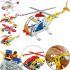 Children's metal construction kit helicopters KLQ X638-3 5in1 with 212 parts is an educational construction kit for assembling helicopters and airplanes from 6 years old for children