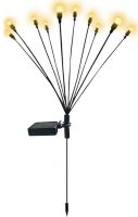 Уличный садовый светильник Solar Sunari Lamp FLS-89 Светлячок 10 LED на солнечной батарее теплый белый, Ландшафтный фонарь 72 см для сада