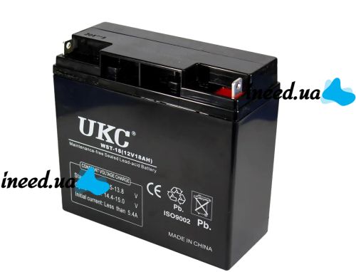 Универсальный аккумулятор UKC 12V 18Ah WST-18 (Аккумуляторная батарея 12В 18Ач)
