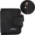 Women's suede wallet Baellerry Forever Mini N 2346 Black women's mini purse with 10 compartments for bills and small change 10.5X11.5 cm Black