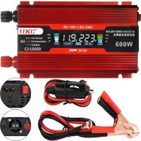 Автомобильный инвертор UKC AC/DC 12V-220V 600W CJ-LS600 авто преобразователь напряжения тока с LCD дисплеем от прикуривателя, аккумулятора с экраном