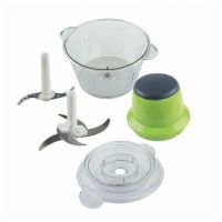 Electric Chopper with Two-tier Blade Leomax Zipper Green ZS-8986 300w 6 in 1 Universal Kitchen Blender Green Chopper Blender