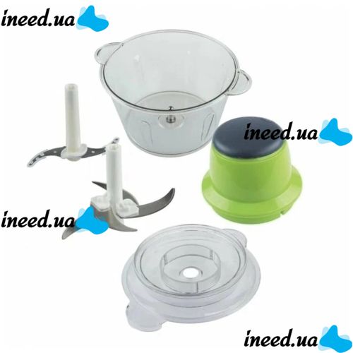 Electric Chopper with Two-tier Blade Leomax Zipper Green ZS-8986 300w 6 in 1 Universal Kitchen Blender Green Chopper Blender