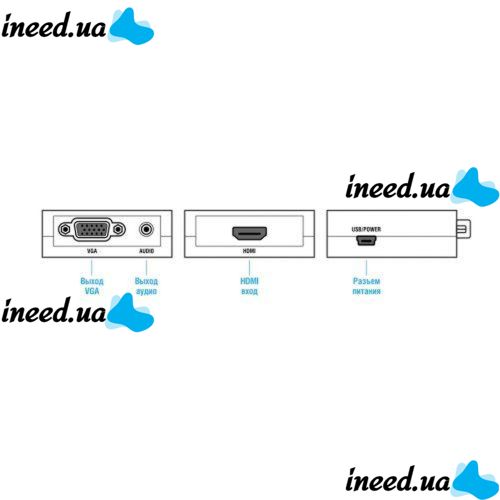 Конвертер с HDMI на VGA адаптер видео с аудио 1080P HDV-630 VGA-01