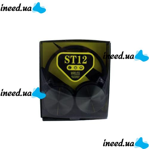 Беспроводные bluetooth наушники ST12 microSD Black