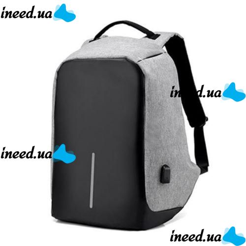 Anti-theft Backpack Bobby XD Design Grey USB with USB Charging Connector travel bag 9009