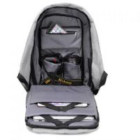 Anti-theft Backpack Bobby XD Design Grey USB with USB Charging Connector travel bag 9009