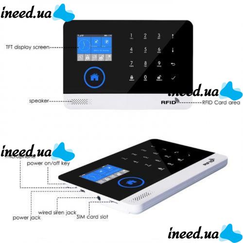 Сенсорная GSM сигнализация для дома с датчиком движения и WIFI Alarm JYX-W-G600