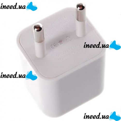 USB Адаптер - зарядка White 220V 1А кубик, блок питания