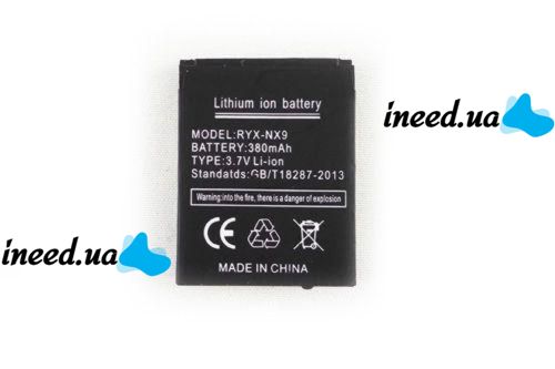 Аккумуляторная батарея RYX-NX9 для умных часов Smart Watch 380 mAh