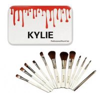 Профессиональный набор кистей для макияжа Kylie Jenner Кисти 12 штук Макияжные кисточки для профессионального макияжа глаз, губ и лица в коробке