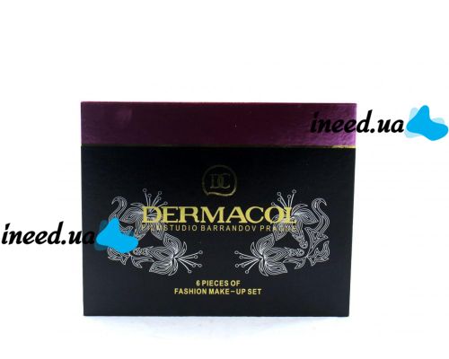 Набор тональных кремов Dermacol Make-up 6 в 1 M809 210, 211, 212 + Кисть щетка, Пудра, Румяна