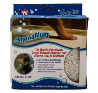 Антискользящий коврик для ванной комнаты на присосках Aqua Rug 29,5*17,25 см, Нескользящий впитываюющий коврик в ванную с присосками ( Аква Раг )