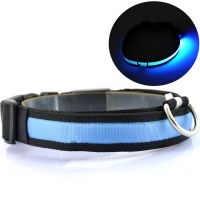Світиться тканинний нашийник Glow Ring для кішок і собак світлодіодний неоновий з LED підсвічуванням на акумуляторі з USB для домашніх вихованців