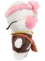 Soft toy Huada Toys duck with glasses Lalafanfan 35 cm, plush duck in clothes Cafe mimi duck Lalafanfan White