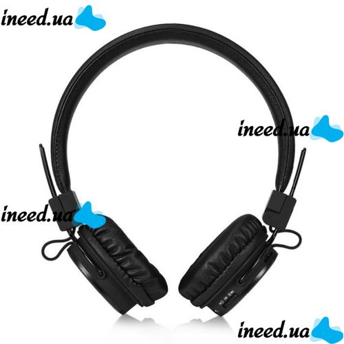Беспроводные накладные Bluetooth наушники NIA X3 с МР3 плеером и FM Black, Полноразмерные блютуз стерео наушники с микрофоном и радио Черные