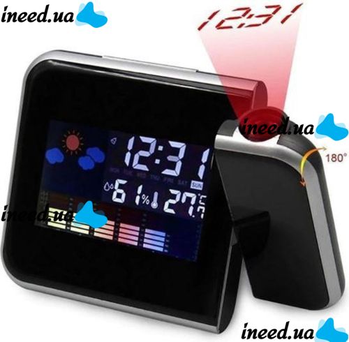 Настольные часы с проектором времени Kronos DS-8190 метеостанция  Color Screen Calendar