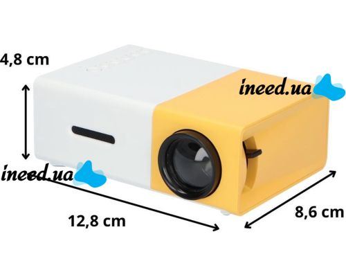 Портативный проектор мини кинотеатр мультимедийный Full HD Led Projector YG-300 мультимедийный домашний кинотеатр с динамиком, заряд от Power bank