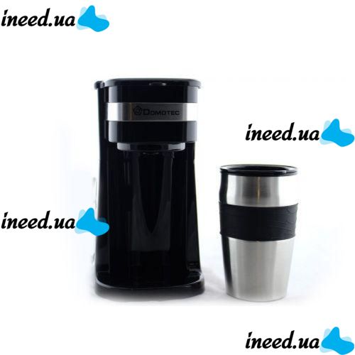 DOMOTEC MS-0709 drip coffee maker with metal mug