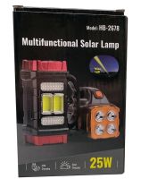Handheld Rechargeable Flashlight with Powerbank X-Balog HB-2678 1500mAh Solar Powered Portable LED Flashlight Floodlight for Camping USB